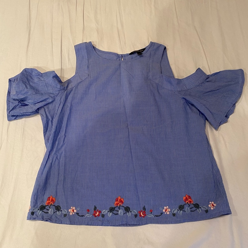 Express Shoulder less short sleeve blouse